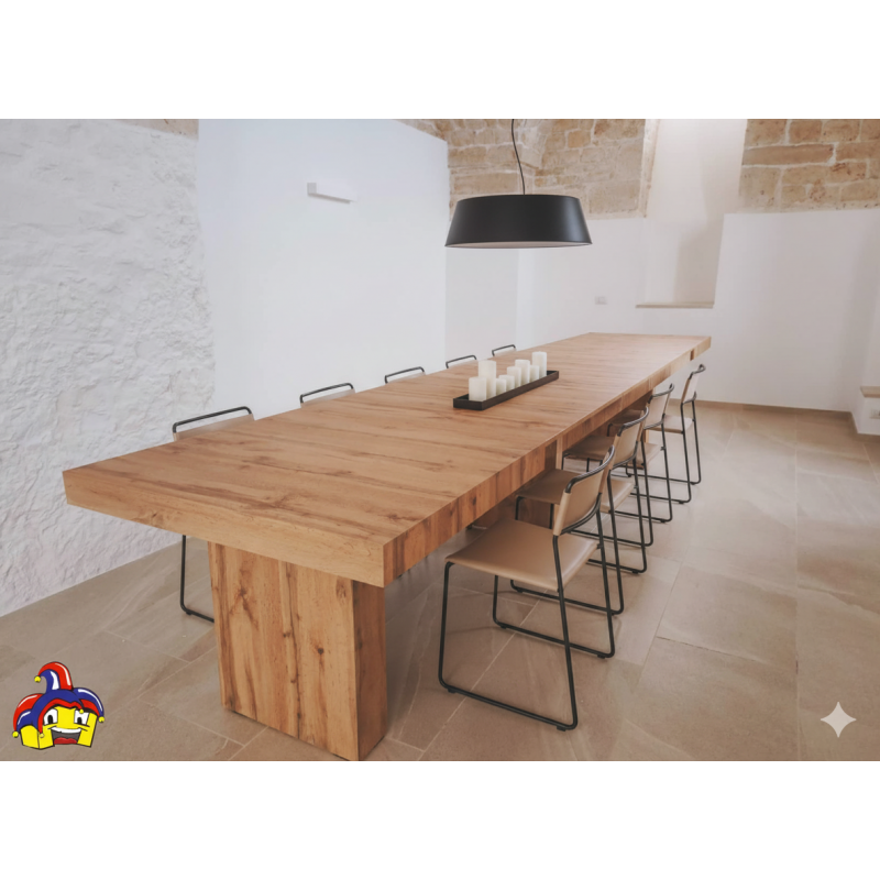 Tavolo allungabile legno cm 160x90h.76 aperto cm 410 nuovo art.1678 consegna gratuita-arredamentishop.it  Tempesta Offerte mo...