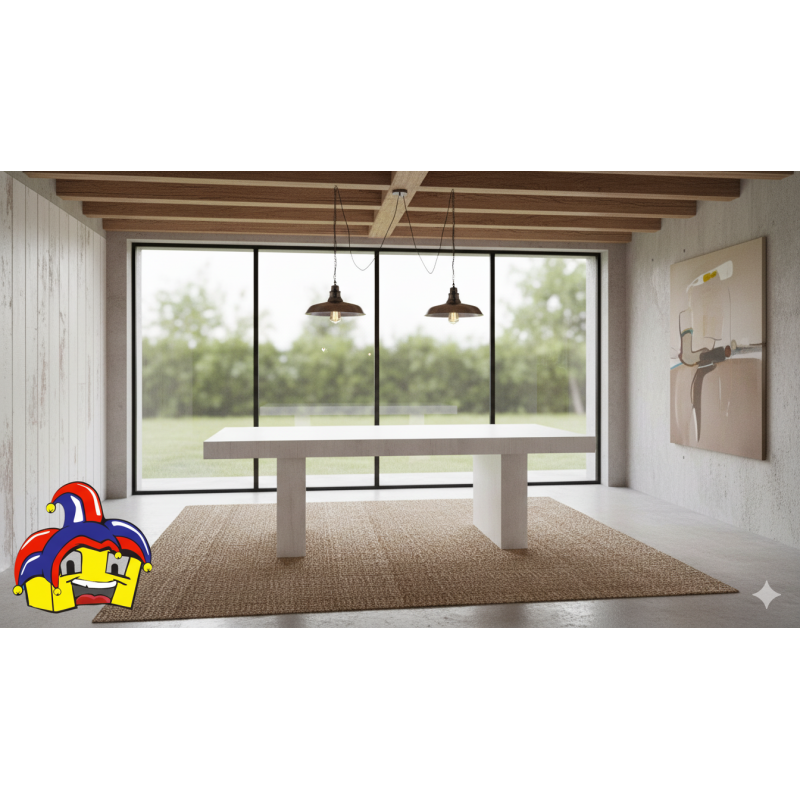 Tavoli con prolunghe art.1677 cm 180x100h.76 aperto cm 480 nuovo consegna gratuita-arredamentishop.it  Tempesta Offerte mobil...