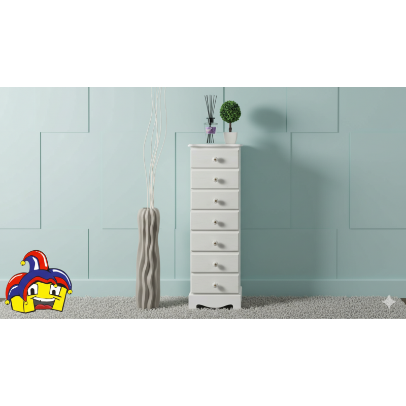 Cassettiera alta e stretta bianca cm 29,5x23h.89 art.50259 nuova consegna gratuita-arredamentishop.it  AD TREND Offerte mobil...