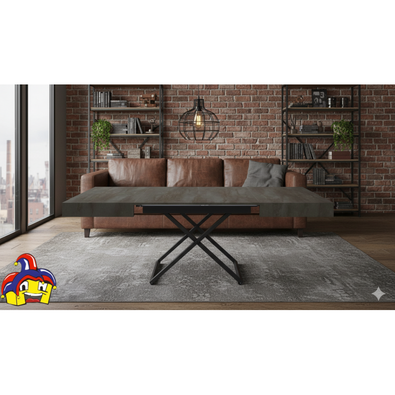 Tavolino trasformabile cm 120x80h.30 aperto cm 220x80h.77 nuovo art.1784 consegna gratuita-arredamentishop.it  Tempesta Offer...