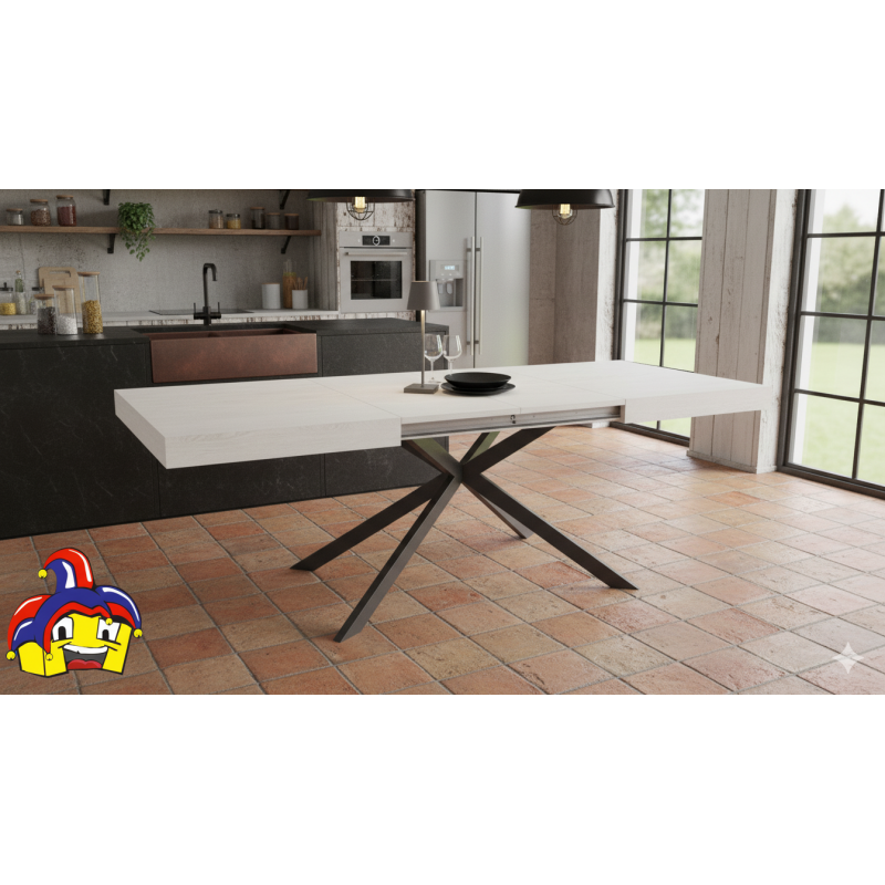 Tavolo cucina moderno cm 140x90h.74 aperto cm 180/220 nuovo art.2265 consegna gratuita-arredamentishop.it  Tempesta Offerte m...