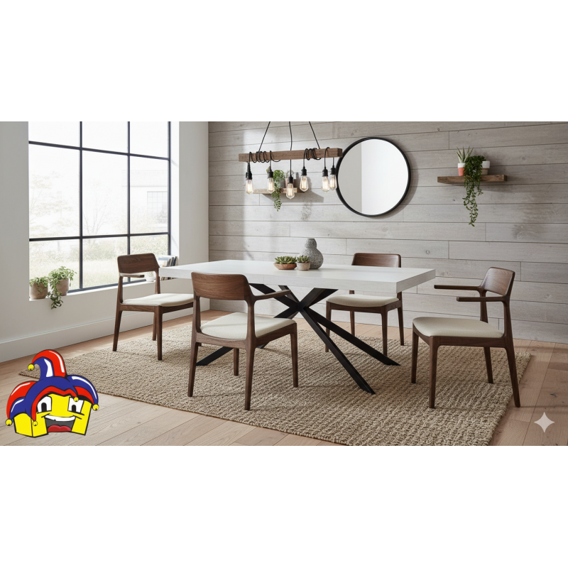 Tavolo moderno cucina cm 160x90h.74 allungabile cm 200/240 art.2273 nuovo consegna gratuita-arredamentishop.it  Tempesta Offe...