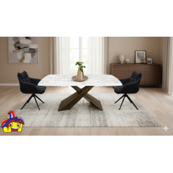 Tavolo gres porcellanato ceramica cm 160x90h.76 allungabile cm 200/240 nuovo art.2075 consegna gratuita-arredamentishop.it  T...