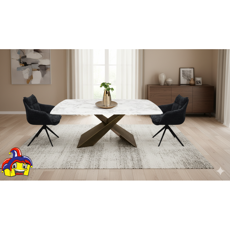Tavolo gres porcellanato ceramica cm 160x90h.76 allungabile cm 200/240 nuovo art.2075 consegna gratuita-arredamentishop.it  T...
