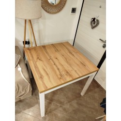 Tavolo quadrato design cm 90x90h.76,5 apertura a libro cm 180x90h.74,5 nuovo art. 2140 consegna gratuita-arredamentishop.it  ...