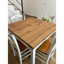 Tavolo quadrato design cm 90x90h.76,5 apertura a libro cm 180x90h.74,5 nuovo art. 2140 consegna gratuita-arredamentishop.it  ...