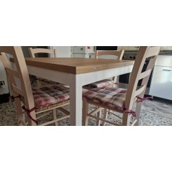 Tavolo quadrato design cm 90x90h.76,5 apertura a libro cm 180x90h.74,5 nuovo art. 2140 consegna gratuita-arredamentishop.it  ...
