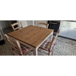 Tavolo quadrato design cm 90x90h.76,5 apertura a libro cm 180x90h.74,5 nuovo art. 2140 consegna gratuita-arredamentishop.it  ...