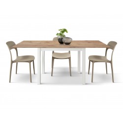 Tavolo quadrato design cm 90x90h.76,5 apertura a libro cm 180x90h.74,5 nuovo art. 2140 consegna gratuita-arredamentishop.it  ...