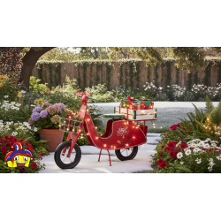 Decorazioni natalizie art.115177 fioriera scooter cm 111x46h.75 consegna gratuita-arredamentishop.it  AD TREND Offerte mobili...