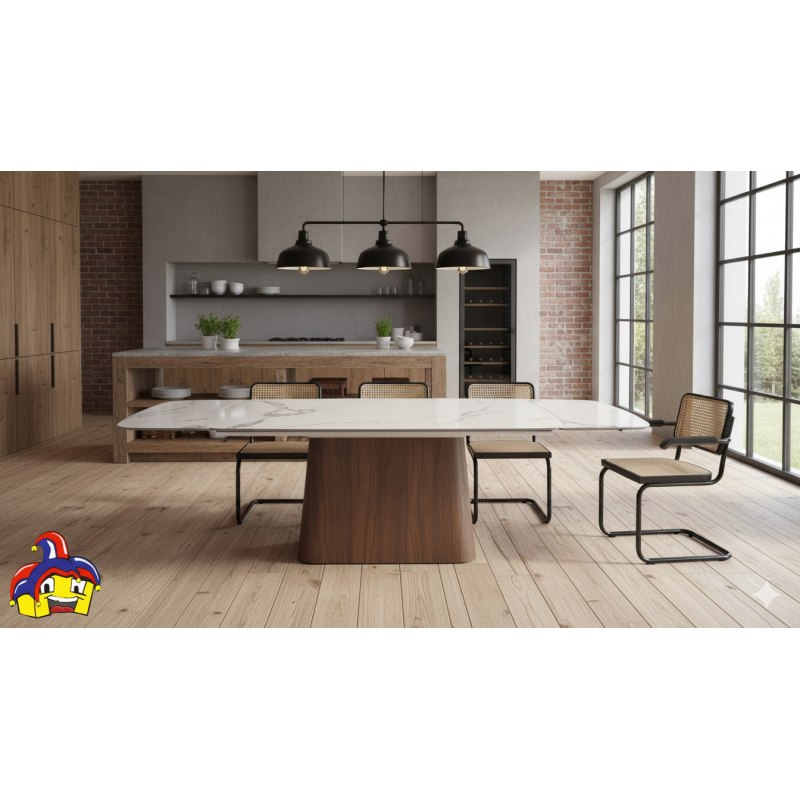 Tavolo in gres porcellanato cm 160x90h.76 aperto cm 200/240 nuovo art.2121 consegna gratuita-arredamentishop.it  Tempesta Off...