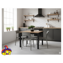 Tavolo quadrato allungabile cm 90x90h.76,5 apertura a libro cm 180x90h.74,5 nuovo art.2141 consegna gratuita-arredamentishop....
