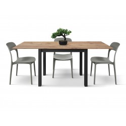 Tavolo quadrato allungabile cm 90x90h.76,5 apertura a libro cm 180x90h.74,5 nuovo art.2141 consegna gratuita-arredamentishop....