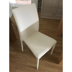 Sedie ecopelle bianche set 4 pezzi cm 43x53h.92 nuove art.709 consegna gratuita-arredamentishop.it  Tempesta Offerte mobili 2...