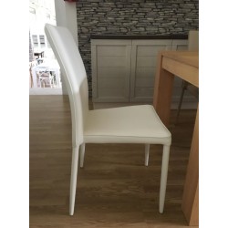 Sedie ecopelle bianche set 4 pezzi cm 43x53h.92 nuove art.709 consegna gratuita-arredamentishop.it  Tempesta Offerte mobili 2...