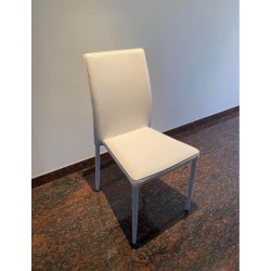 Sedie ecopelle bianche set 4 pezzi cm 43x53h.92 nuove art.709 consegna gratuita-arredamentishop.it  Tempesta Offerte mobili 2...