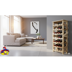 Porta bottiglie vino cm 53x28h.115 legno nuovo art.109687 consegna gratuita-arredamentishop.it  AD TREND Offerte mobili 160,0...