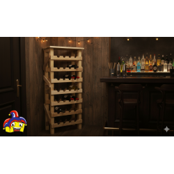 Porta bottiglie vino cm 53x28h.115 legno nuovo art.109687 consegna gratuita-arredamentishop.it  AD TREND Offerte mobili 160,0...