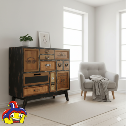 Cassettiera ingresso vintage montata cm 87x34h.81,5 nuova art.15964 consegna gratuita-arredamentishop.it  AD TREND Offerte mo...