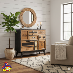 Cassettiera ingresso vintage montata cm 87x34h.81,5 nuova art.15964 consegna gratuita-arredamentishop.it  AD TREND Offerte mo...