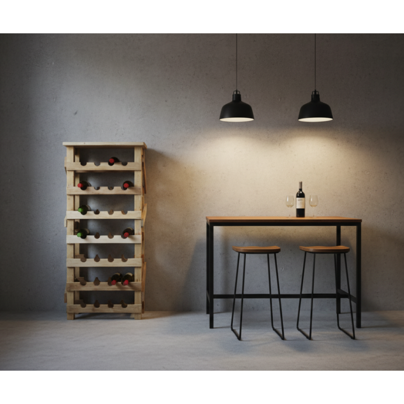 Porta bottiglie vino cm 53x28h.115 legno nuovo art.109687 consegna gratuita-arredamentishop.it  AD TREND Offerte mobili 160,0...