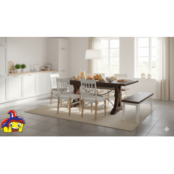 Fratino tavolo con ferro cm 180x85h.76 allungabile cm 360 nuovo art.0123 consegna gratuita-arredamentishop.it  Tempesta Offer...