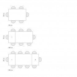 Tavolo 110 x 70 h.76,5 allungabile cm 190x70h.76,5 nuovo art.2142 consegna gratuita-arredamentishop.it  Tempesta Offerte mobi...