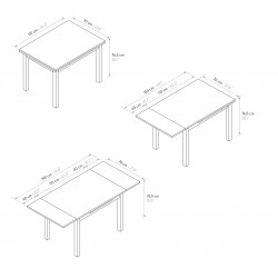 Tavolo 110 x 70 h.76,5 allungabile cm 190x70h.76,5 nuovo art.2142 consegna gratuita-arredamentishop.it  Tempesta Offerte mobi...