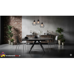 Tavolino rotante cm 140x90h.78 allungabile cm 200 top ceramica opaco nuovo art.2060 consegna gratuita-arredamentishop.it  Tem...