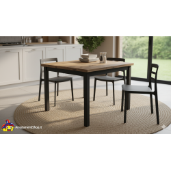 Tavolo da cucina 140 x 80 h.76,5 allungabile cm 180/220 nuovo art.02139 consegna gratuita-arredamentishop.it  Tempesta Offert...