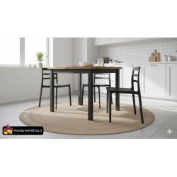 Tavolo da cucina 140 x 80 h.76,5 allungabile cm 180/220 nuovo art.02139 consegna gratuita-arredamentishop.it  Tempesta Offert...