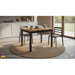 Tavolo da cucina 140 x 80 h.76,5 allungabile cm 180/220 nuovo art.02139 consegna gratuita-arredamentishop.it  Tempesta Offert...