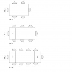 Tavolo da cucina 140 x 80 h.76,5 allungabile cm 180/220 nuovo art.02139 consegna gratuita-arredamentishop.it  Tempesta Offert...