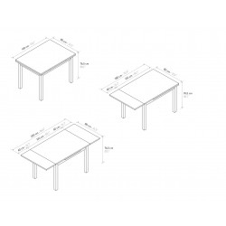Tavolo da cucina 140 x 80 h.76,5 allungabile cm 180/220 nuovo art.02139 consegna gratuita-arredamentishop.it  Tempesta Offert...