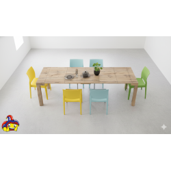 Consolle allungabile 3 metri cm 90x45h.76 aperta cm 90x300 nuova art.1876 consegna gratuita-arredamentishop.it  Tempesta Offe...