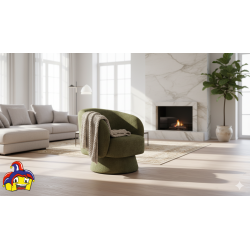 Poltrona girevole design verde cm 78x81h.77 nuova art.120338 consegna gratuita-arredamentishop.it  AD TREND Offerte mobili 26...
