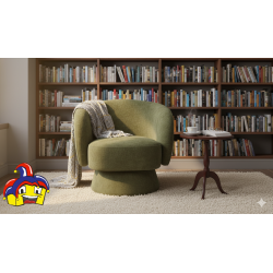 Poltrona girevole design verde cm 78x81h.77 nuova art.120338 consegna gratuita-arredamentishop.it  AD TREND Offerte mobili 26...