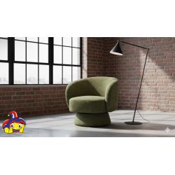 Poltrona girevole design verde cm 78x81h.77 nuova art.120338 consegna gratuita-arredamentishop.it  AD TREND Offerte mobili 26...