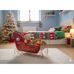 Slitta Babbo Natale ferro cm 120x60h.77,5 nuova art.115212 consegna gratuita-arredamentishop.it  AD TREND Offerte mobili 295,...