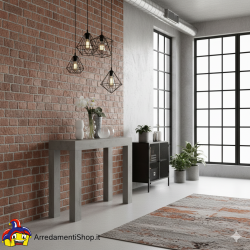 Consolle allungabile grigio 3 metri cm 90x45h.76 aperta cm 90x300 nuova art.1874 consegna gratuita-arredamentishop.it  Tempes...