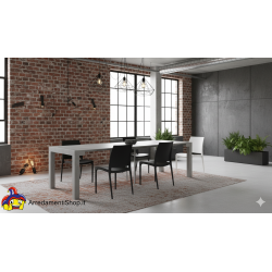 Consolle allungabile grigio 3 metri cm 90x45h.76 aperta cm 90x300 nuova art.1874 consegna gratuita-arredamentishop.it  Tempes...