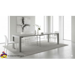 Consolle allungabile grigio 3 metri cm 90x45h.76 aperta cm 90x300 nuova art.1874 consegna gratuita-arredamentishop.it  Tempes...