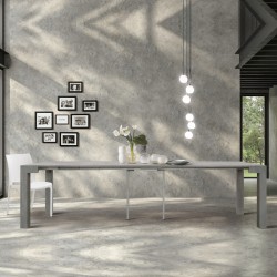 Consolle allungabile grigio 3 metri cm 90x45h.76 aperta cm 90x300 nuova art.1874 consegna gratuita-arredamentishop.it  Tempes...