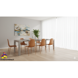 Consolle tavolo allungabile 3 metri cm 90x45h.76 aperta cm 90x300 nuova art.1877 consegna gratuita-arredamentishop.it  Tempes...