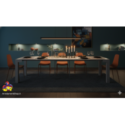 Consolle tavolo allungabile 3 metri cm 90x45h.76 aperta cm 90x300 nuova art.1877 consegna gratuita-arredamentishop.it  Tempes...