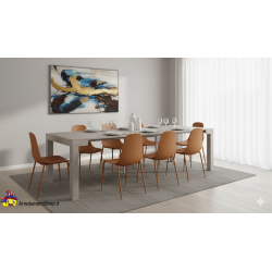 Consolle tavolo allungabile 3 metri cm 90x45h.76 aperta cm 90x300 nuova art.1877 consegna gratuita-arredamentishop.it  Tempes...