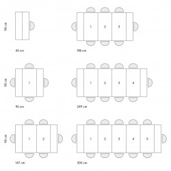 Consolle tavolo allungabile 3 metri cm 90x45h.76 aperta cm 90x300 nuova art.1877 consegna gratuita-arredamentishop.it  Tempes...