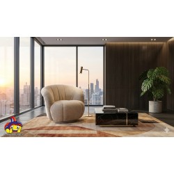 Poltrona japandi velluto beige cm 86x84h.70 nuova art.120324 consegna gratuita-arredamentishop.it  AD TREND Offerte mobili 32...