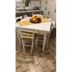 Tavolo a libro 100x100 h.78 bianco opaco aperto cm 200 nuovo art.0748 consegna gratuita-arredamentishop.it  Tempesta Offerte ...