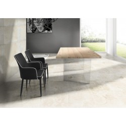 Tavolo rovere e vetro cm 180x90h.78 fisso nuovo art.813 consegna gratuita-arredamentishop.it  Tempesta Offerte mobili 545,00 ...